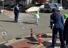 屋外での交通安全教室
