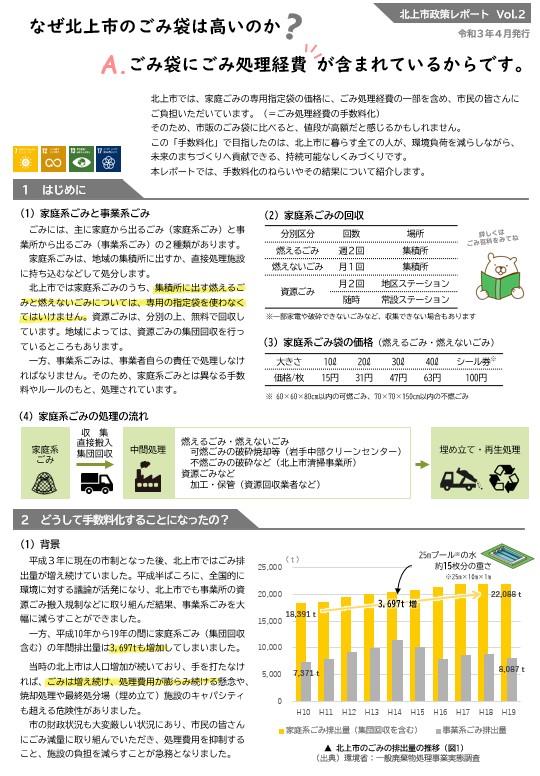 北上市政策レポート(イメージ)