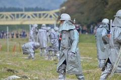 北上川東岸河川敷