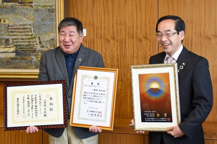 八重樫哲哉さんのコメが国際大会で金賞を受賞