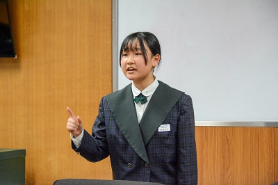島津里彩さん(東陵中3年)