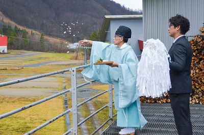 夏油高原スキー場の安全祈願祭