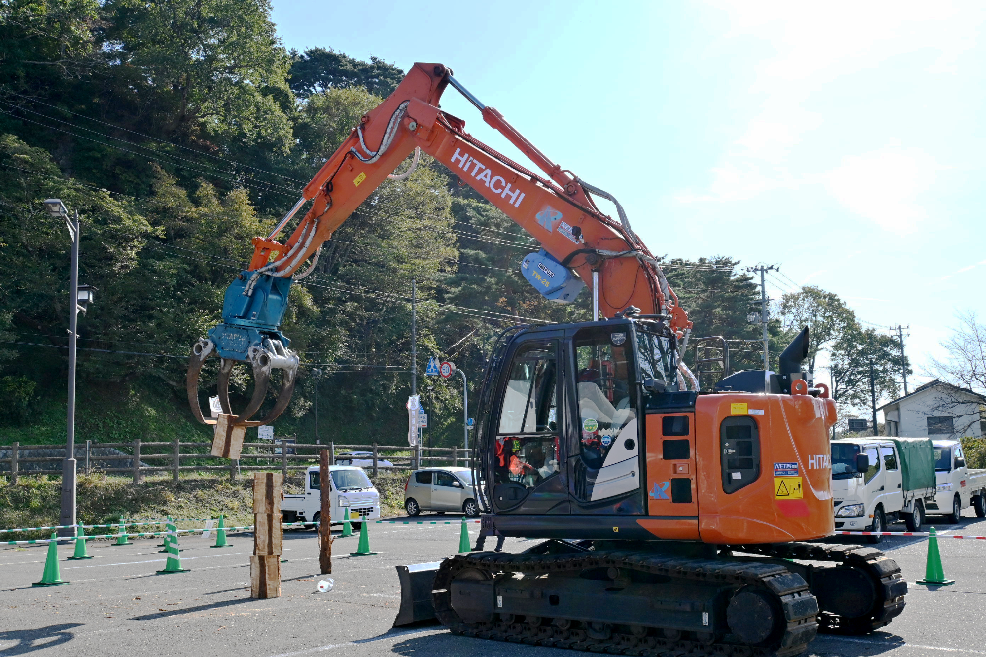 林業機械実演