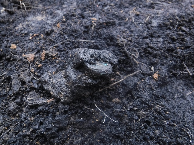 馬場野遺跡　銭の出土状況