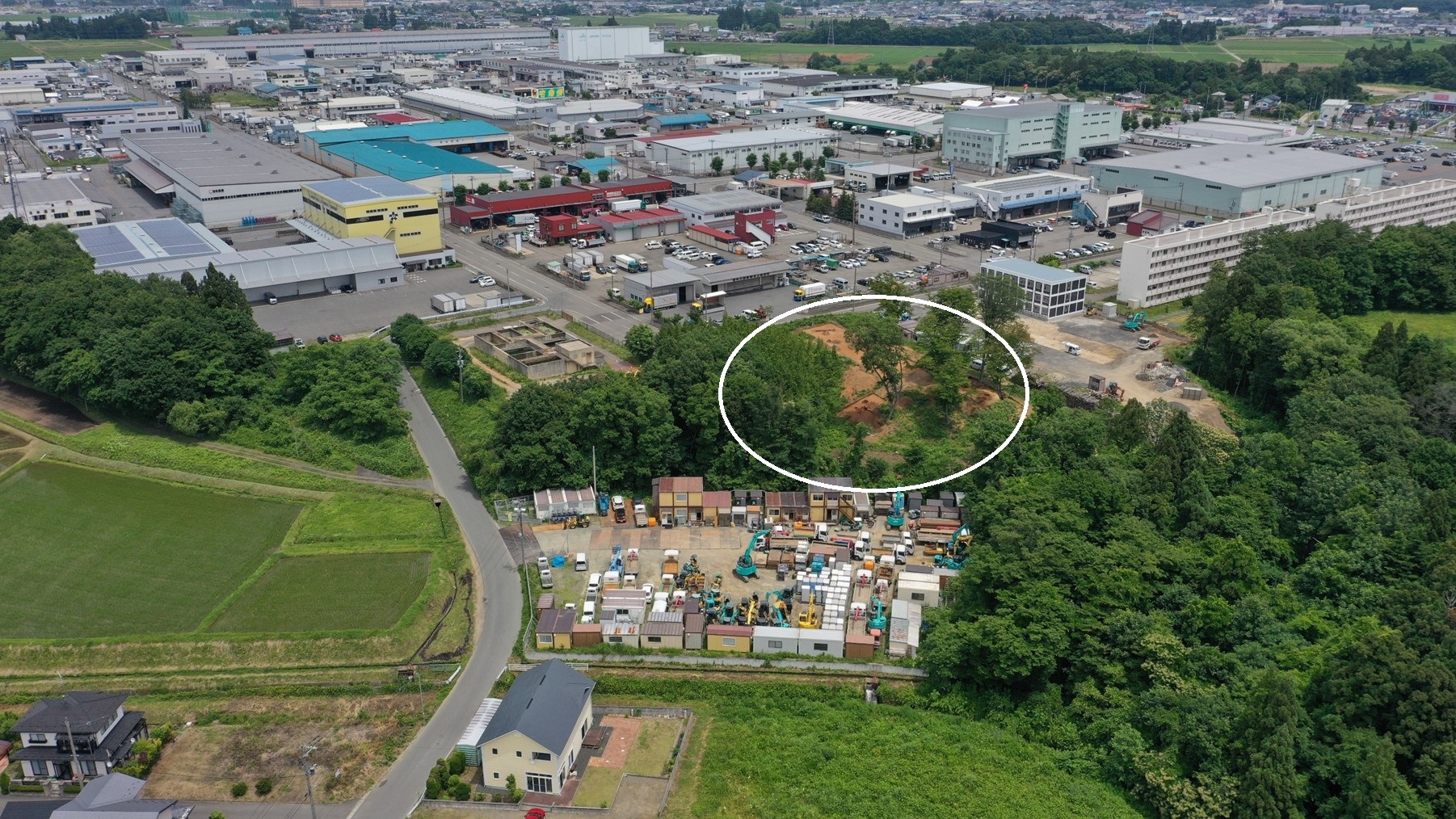 藤沢遺跡全景写真遺跡位置