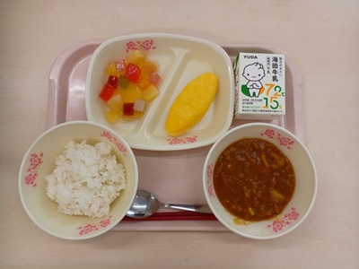 6月23日の給食（写真は中学校の量）