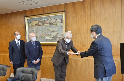 照井健･元会長は、これまでお世話になった市民の皆さんや団体に感謝の思いを述べました
