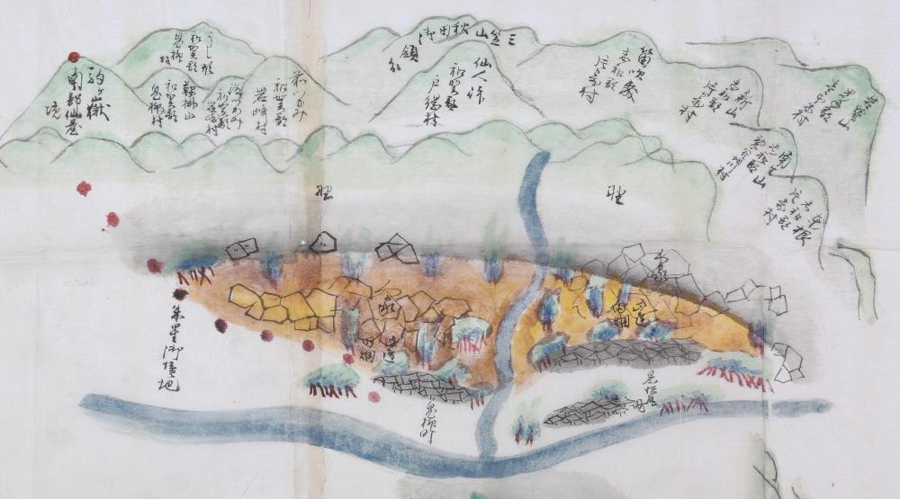 江戸時代の北上の地図